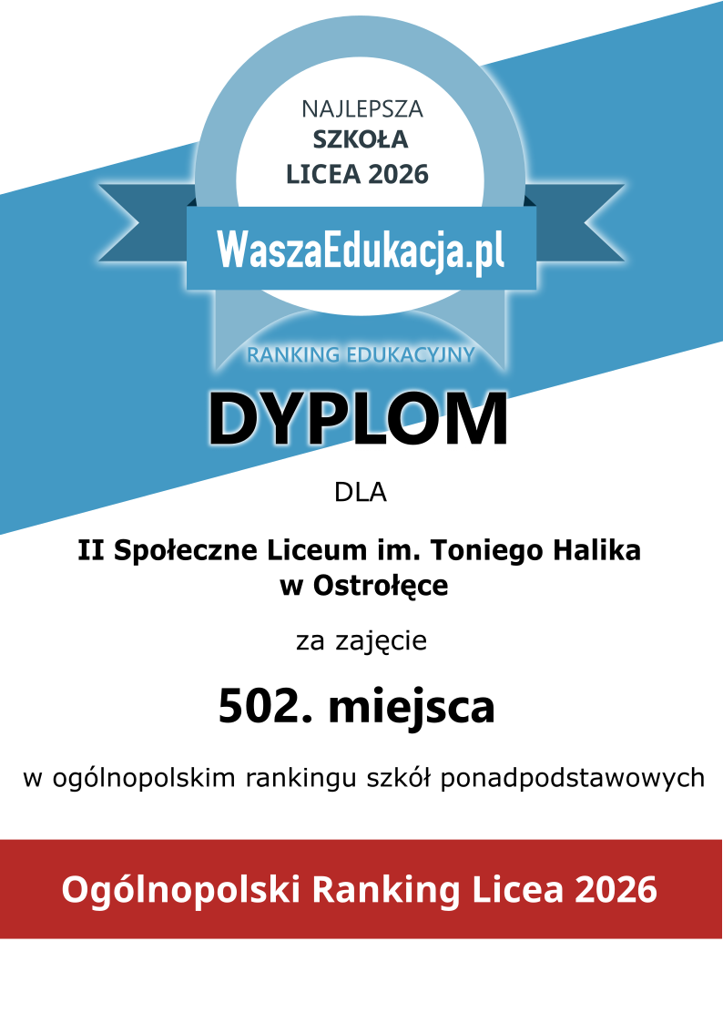 Nasza szkoła w ścisłej czołówce liceów w mieście!. Srebrny medal.