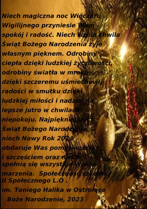 0000AŻyczenia świąteczne Boże Narodzenie 2023 1